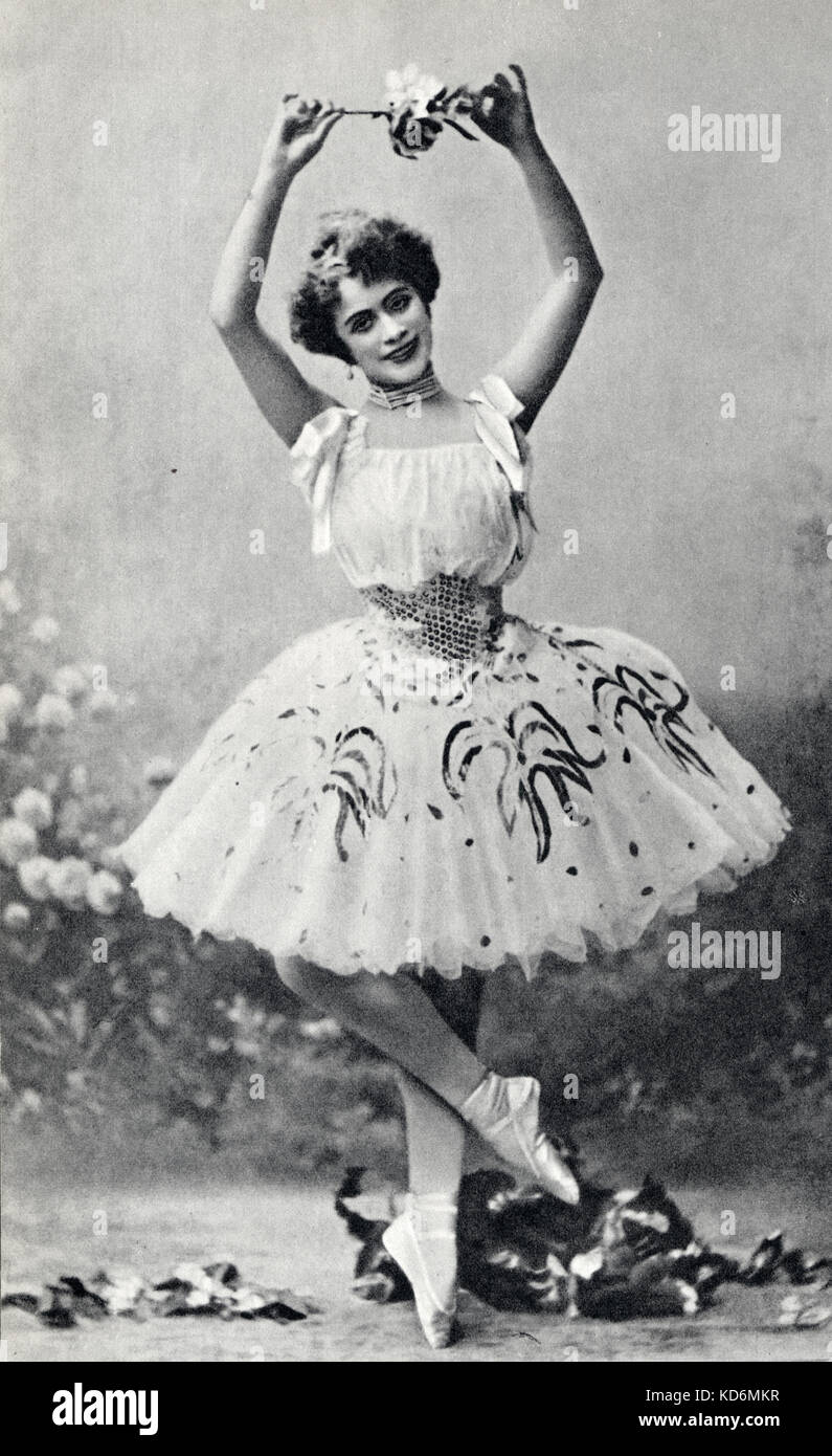 P I Tchaikovksy 's ballet La Bella Addormentata con Lyubov Roslavleva come Aurora nei primi mesi del Bolshoi Ballet produzione. Morì 1904. Il compositore russo, 7 maggio 1840 - 6 novembre 1893. Foto Stock