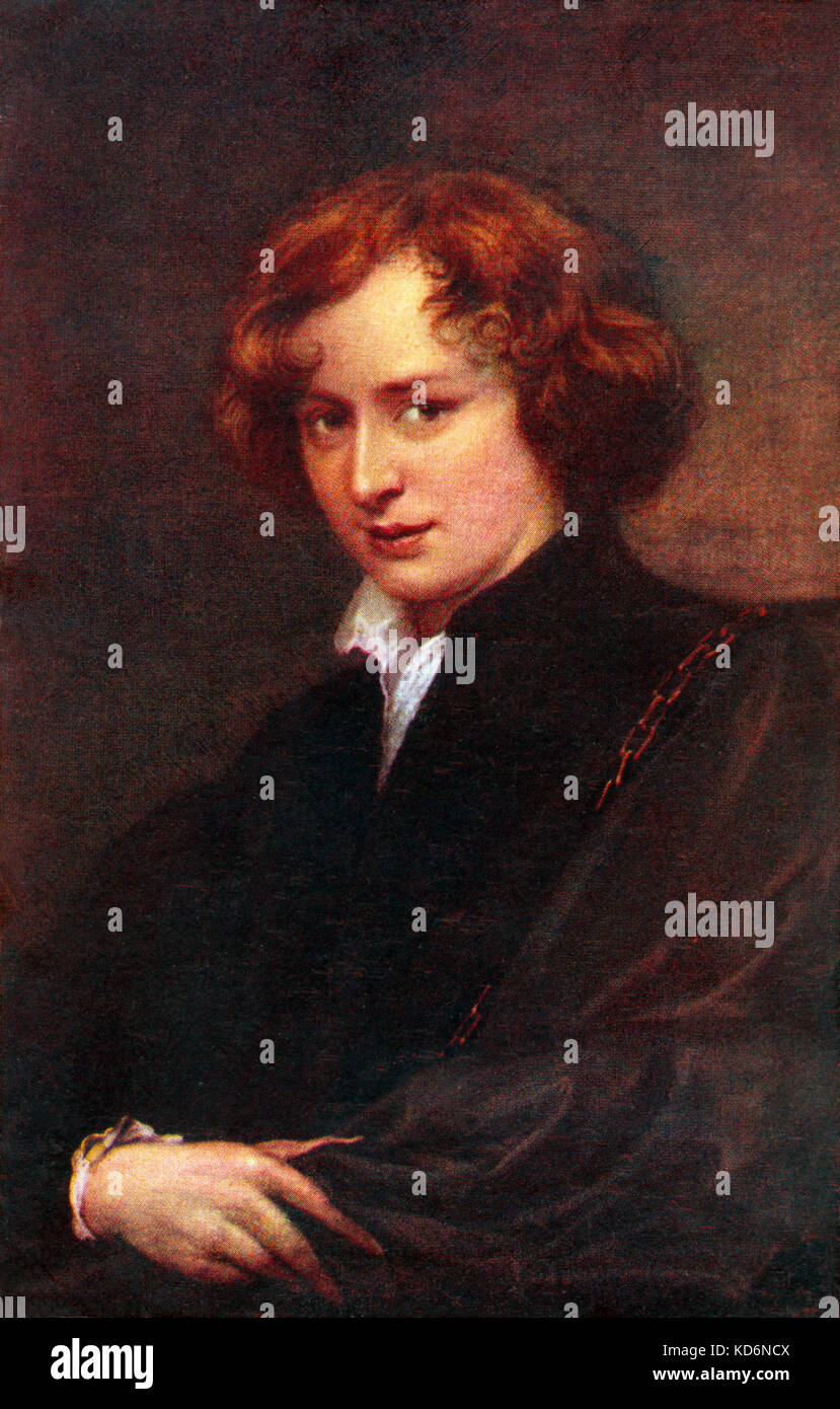 Anthony Van Dyck - Self-portrait dal pittore olandese. 1599-1641. Foto Stock