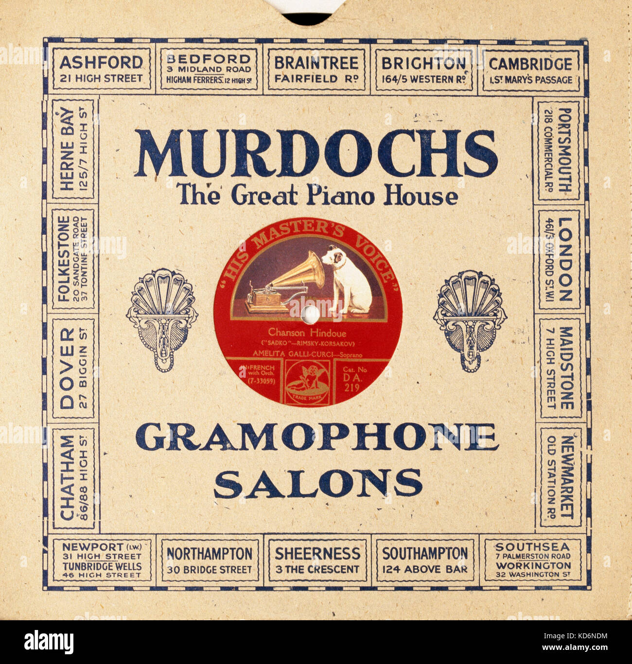 78 giri record carta coperchio del Murdochs " Il grande piano casa