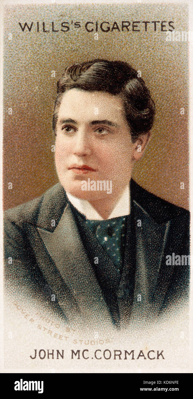 John McCormack - il cantante irlandese, tenore - ritratto. Giugno 14 1884-settembre 16 1945 . Testamenti carta di sigaretta. Foto Stock