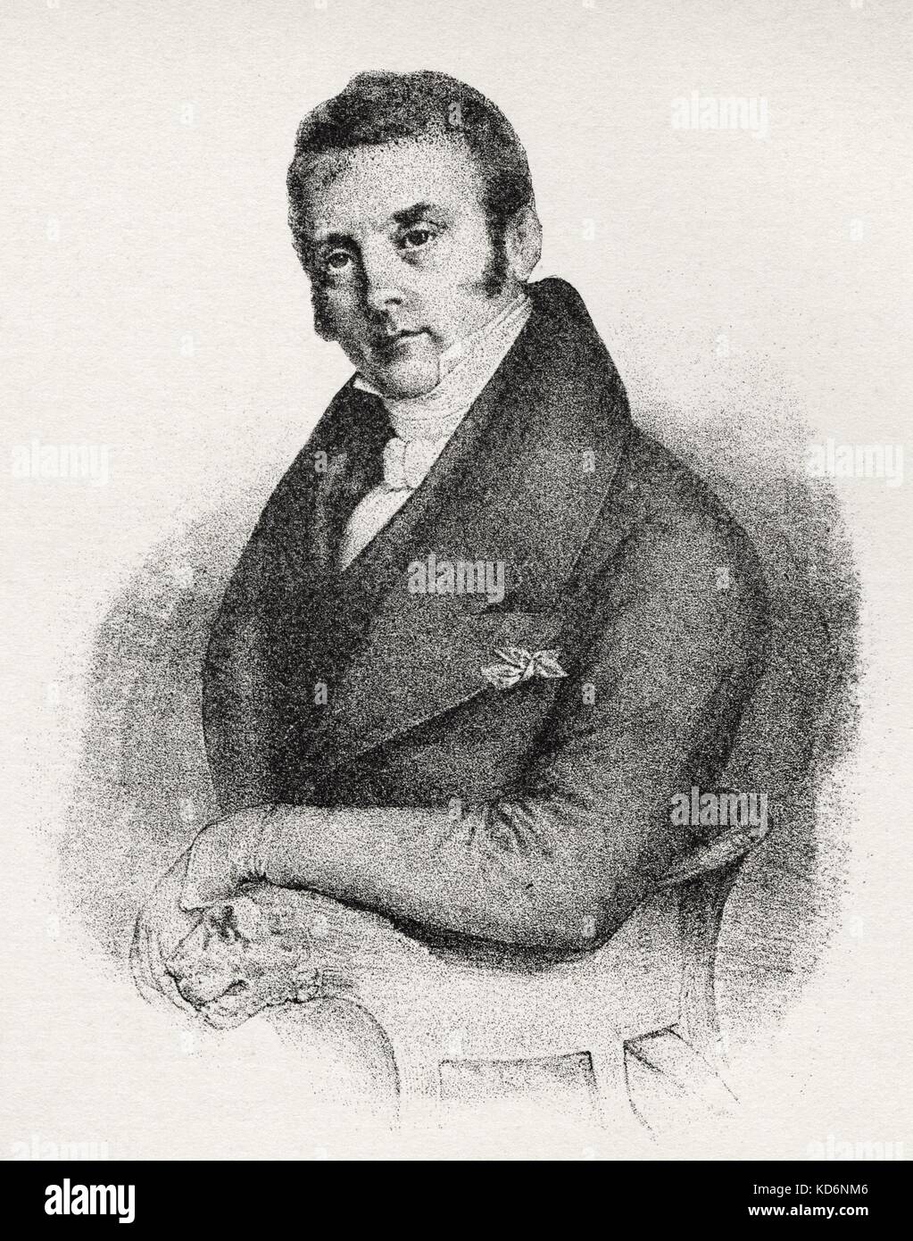 Daniel Francois Aubert, ritratto, 1832. Francese opera compositore 29 Gennaio 1782 - 13 maggio 1871. Amico di Meyerbeer. Foto Stock