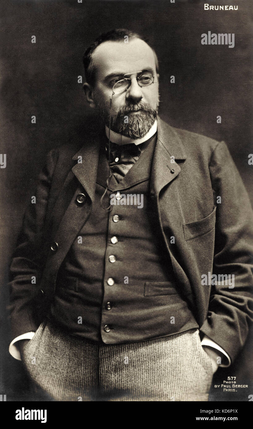 Alfred Bruneau standing, ritratto fotografia cartolina francese opera compositore, 1857-1934 Foto Stock
