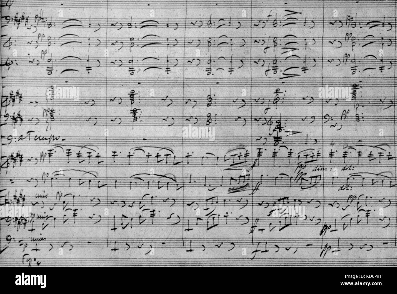 Jules Massenet - uno spartito musicale da parte del compositore francese del preludio al terzo atto della sua opera "Herodiade'. 12 Maggio 1842 - 13 agosto 1912. Foto Stock