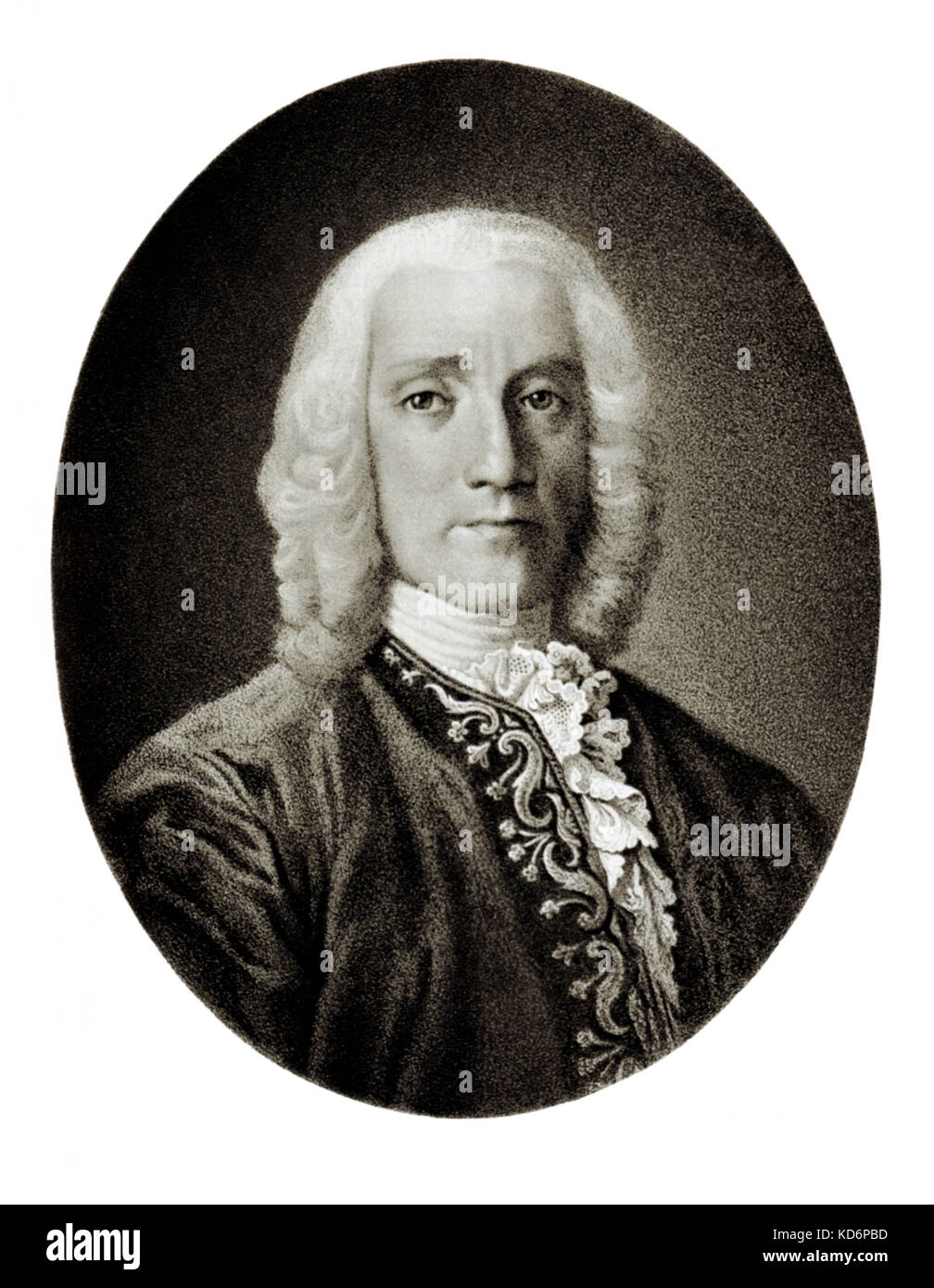 Domenico Scarlatti - ritratto. Italian clavicembalista e compositore. 1685-1757 Foto Stock