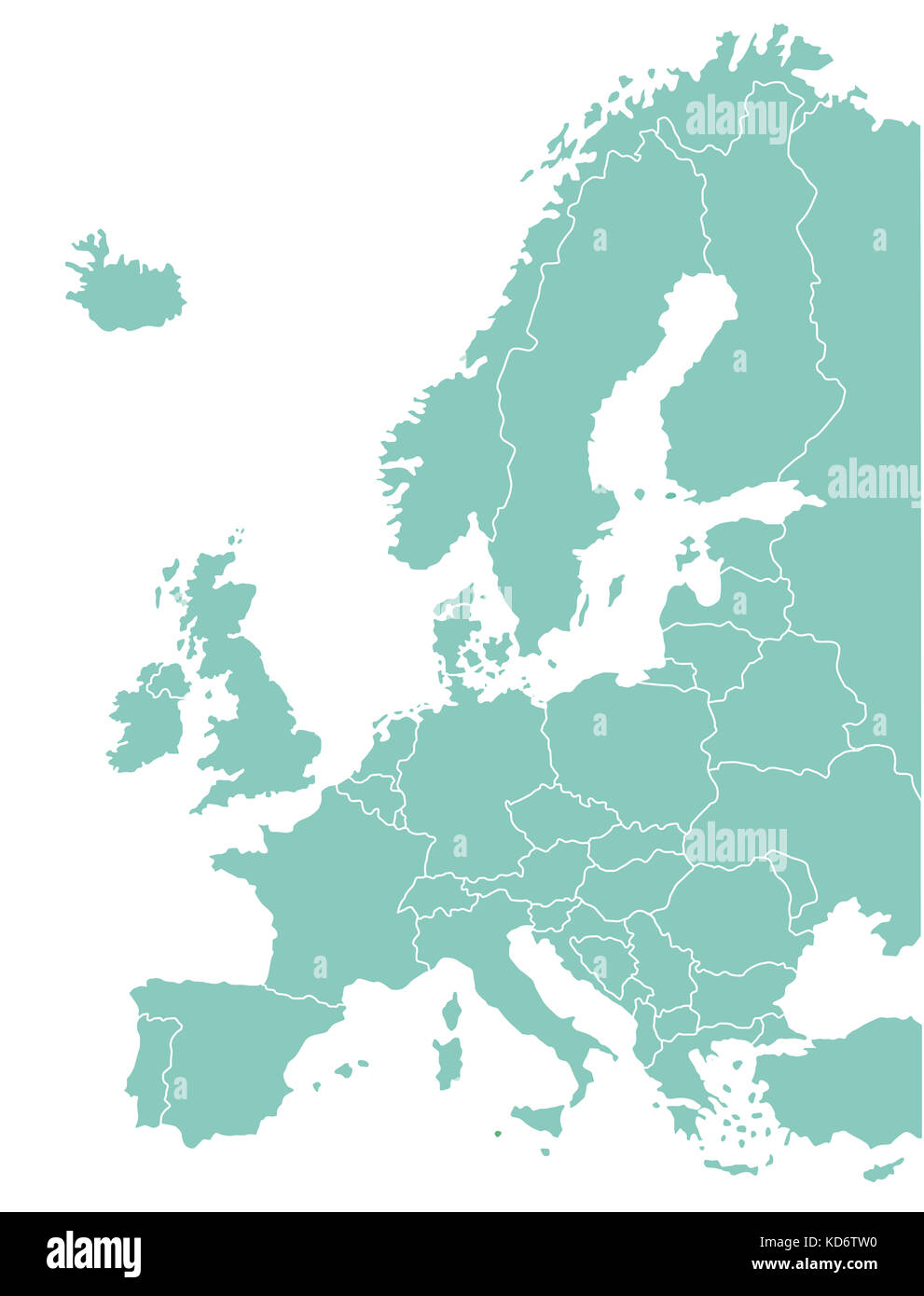 Unione geografica Mappa, Grafico Foto Stock