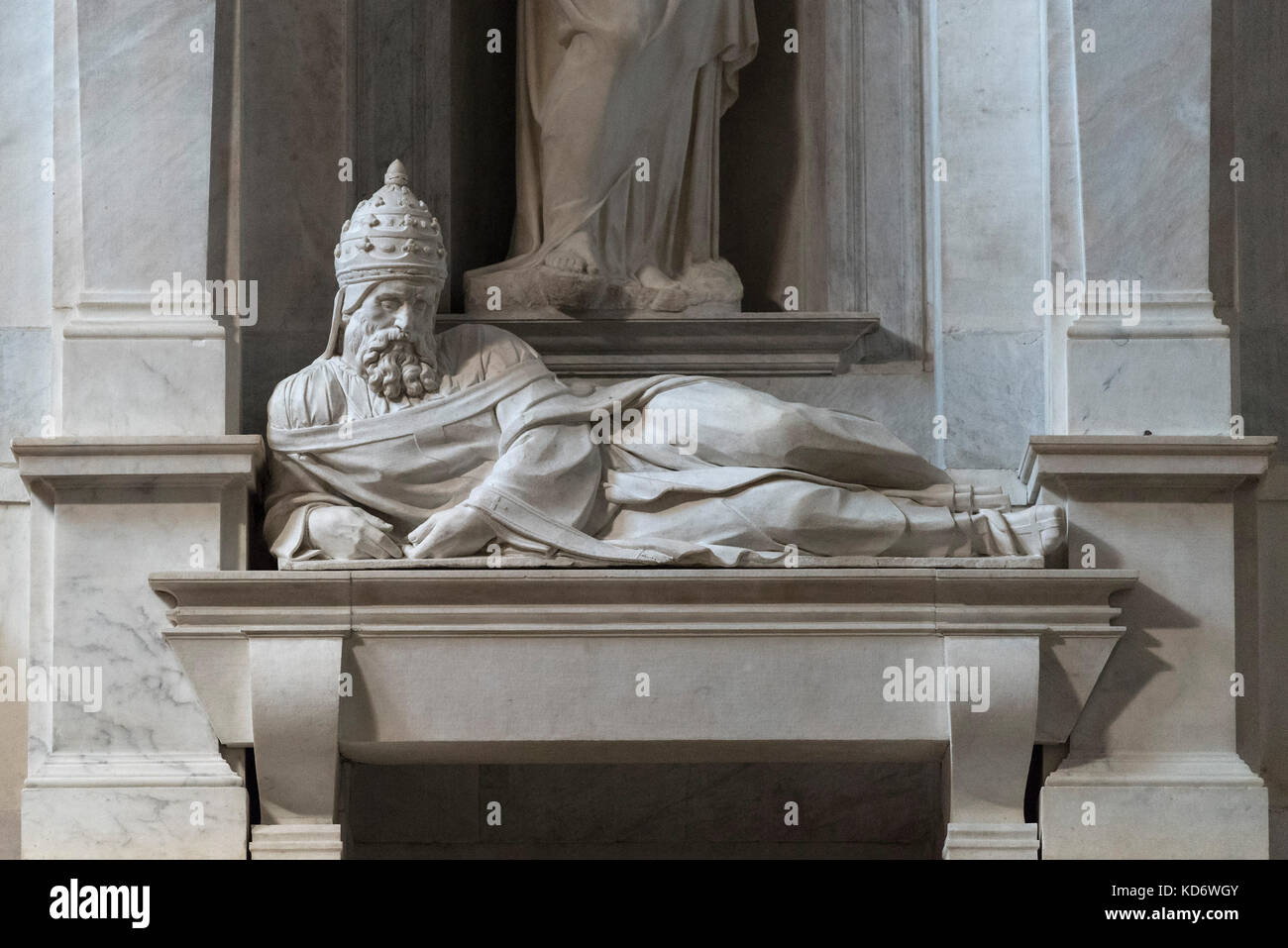 Roma. L'Italia. La tomba di papa Giulio II, da Michelangelo Buonarroti (1475-1564), la Basilica di San Pietro in Vincoli. (San Pietro in Catene) Foto Stock