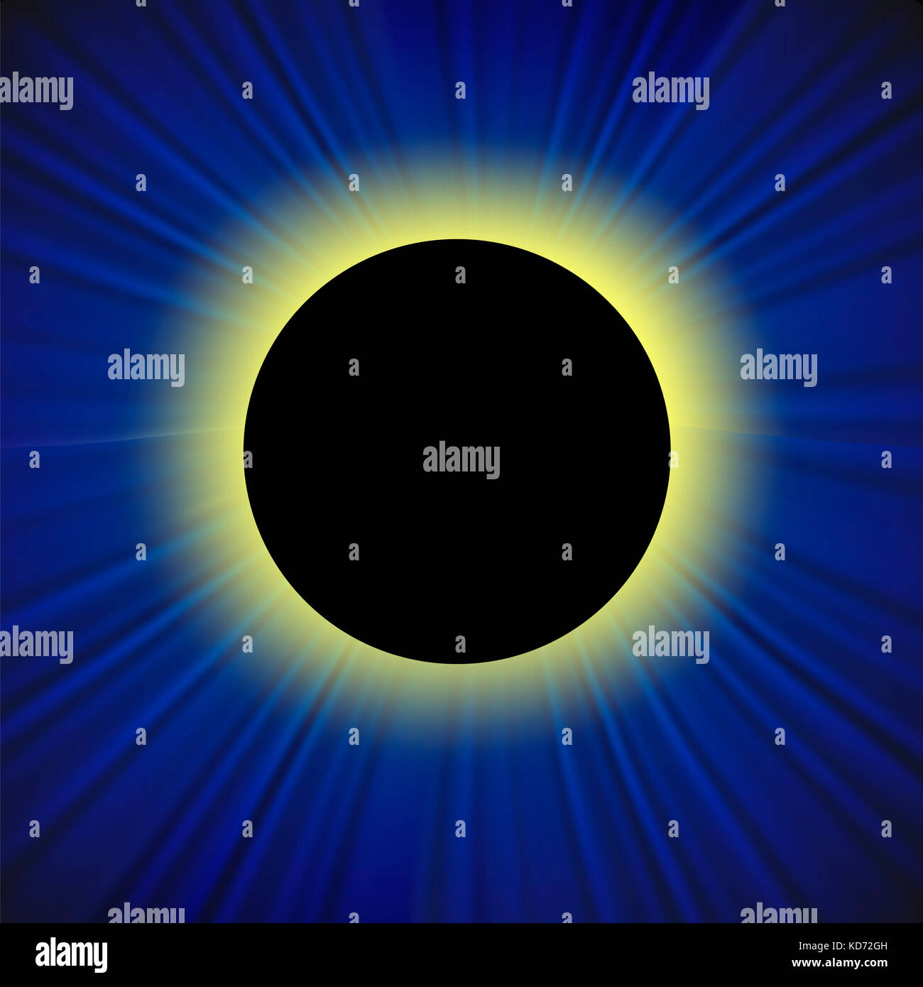 Piena eclissi solare Foto Stock