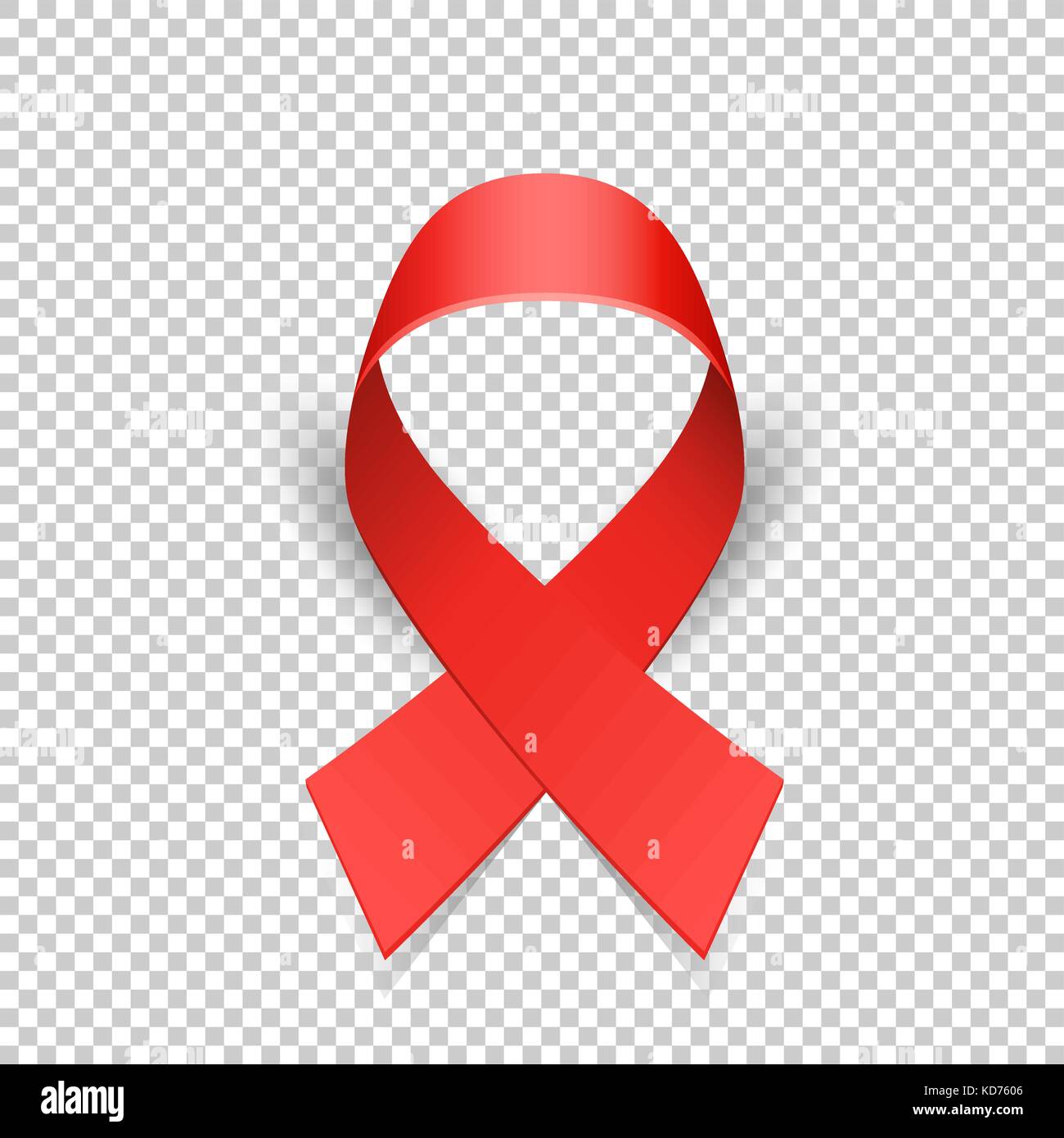 Nastro rosso solidarietà simbolo di sensibilizzazione Immagine e Vettoriale  - Alamy