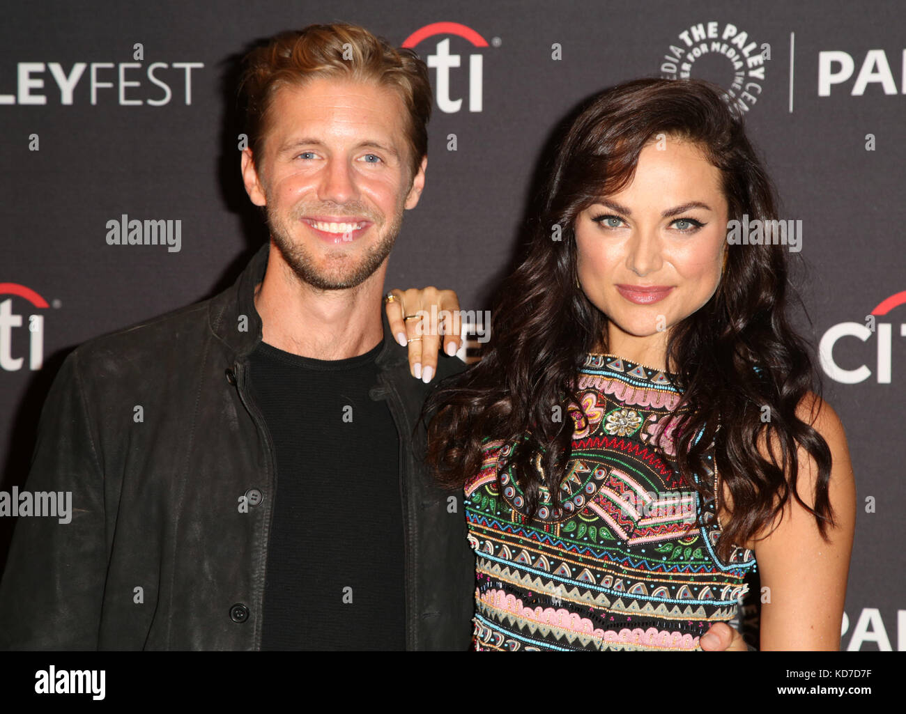 Le celebrità partecipano al PaleyFest Fall 'Valor' Arrivals al Paley Center for Media di Beverly Hills. Con: Matt Barr, Christina Ochoa dove: Los Angeles, California, Stati Uniti quando: 10 set 2017 Credit: Brian to/WENN.com Foto Stock