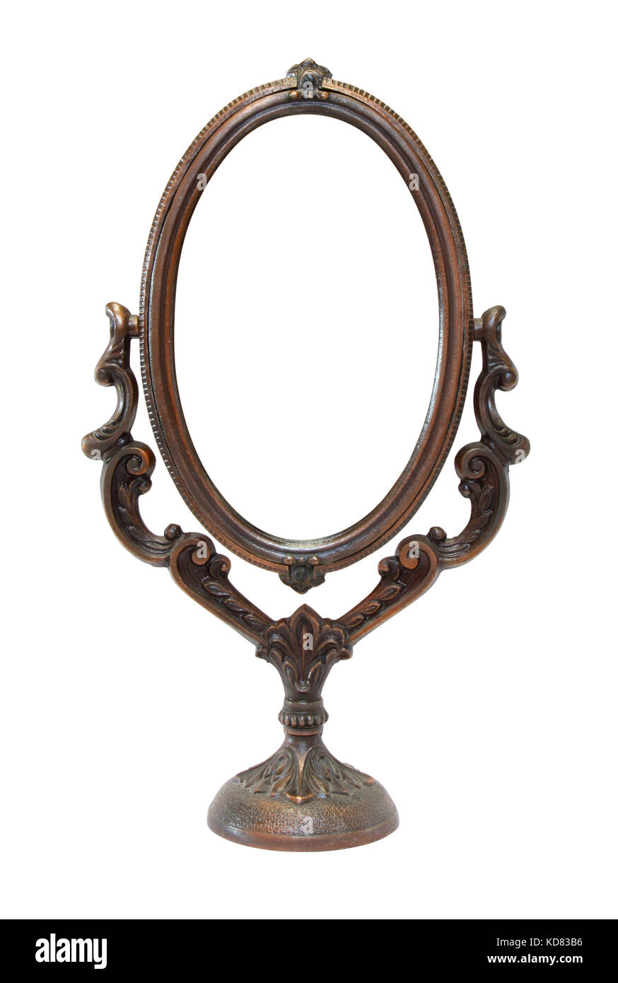 Un antico specchio ornati Foto Stock