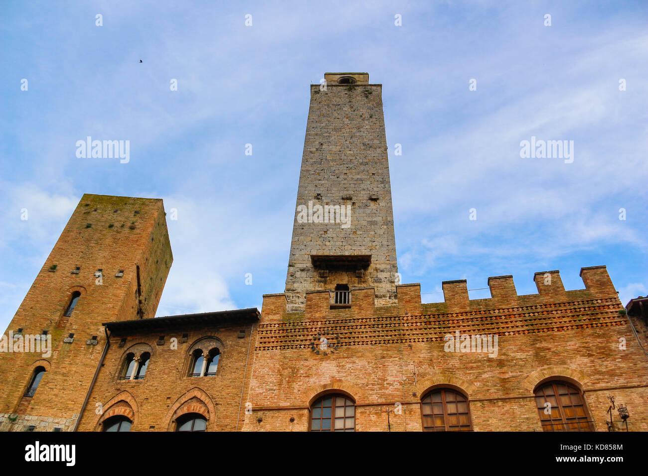 Torri San Gimignano, Siena, Toscana, Italia Foto Stock