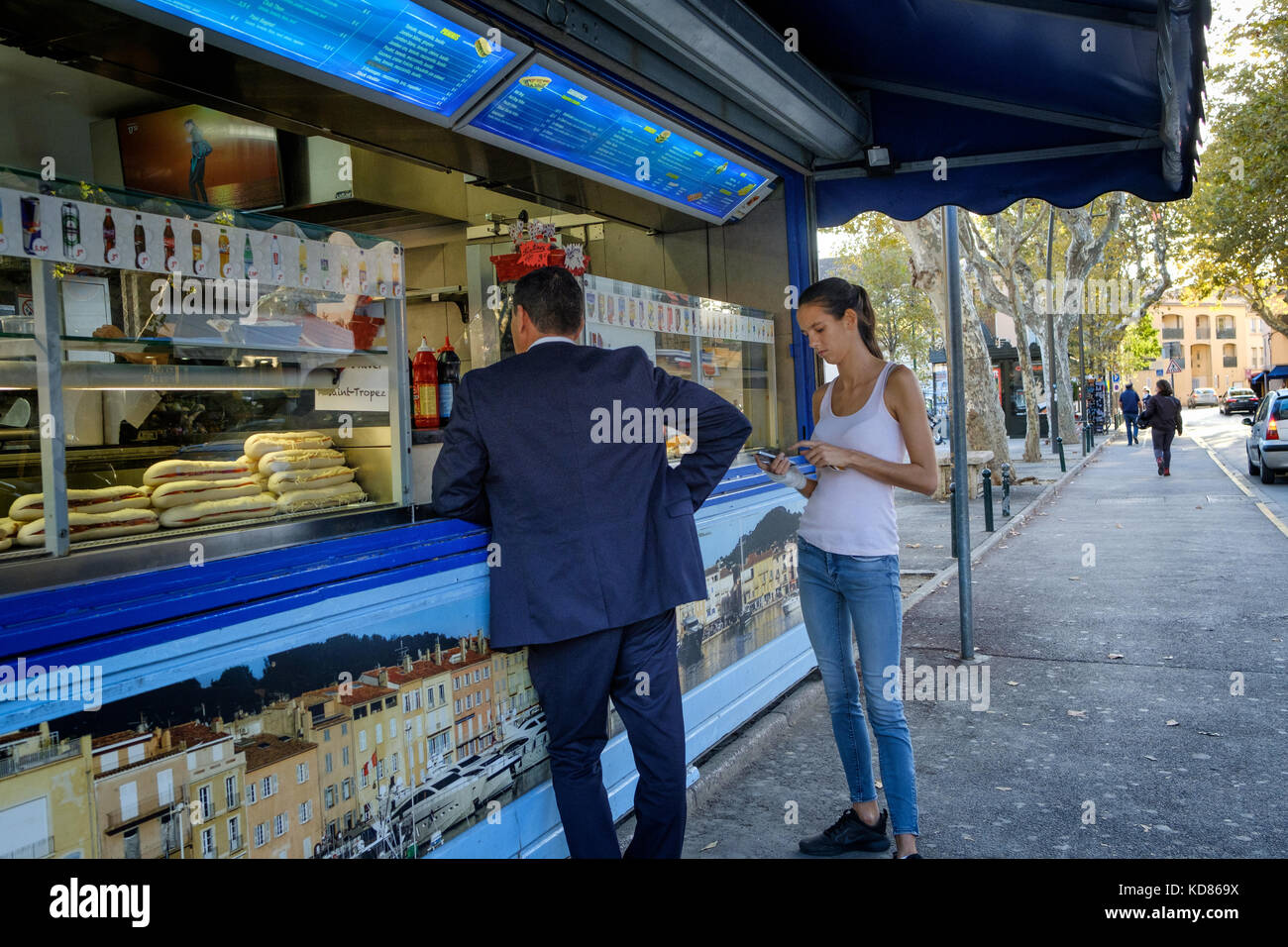 Saint Tropez scene di strada Foto Stock