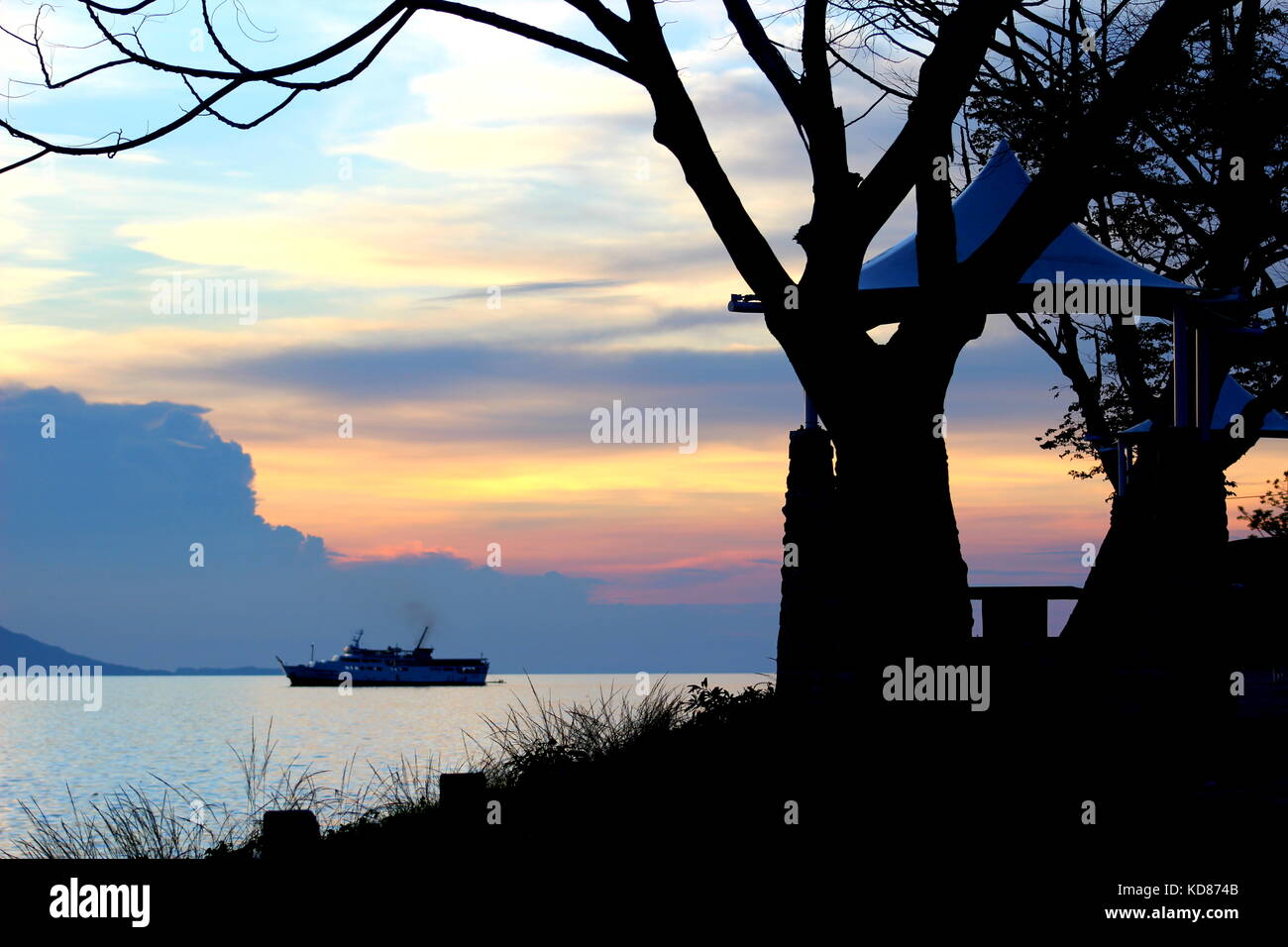 Sulawesi , kolaka , Vista mare Foto Stock