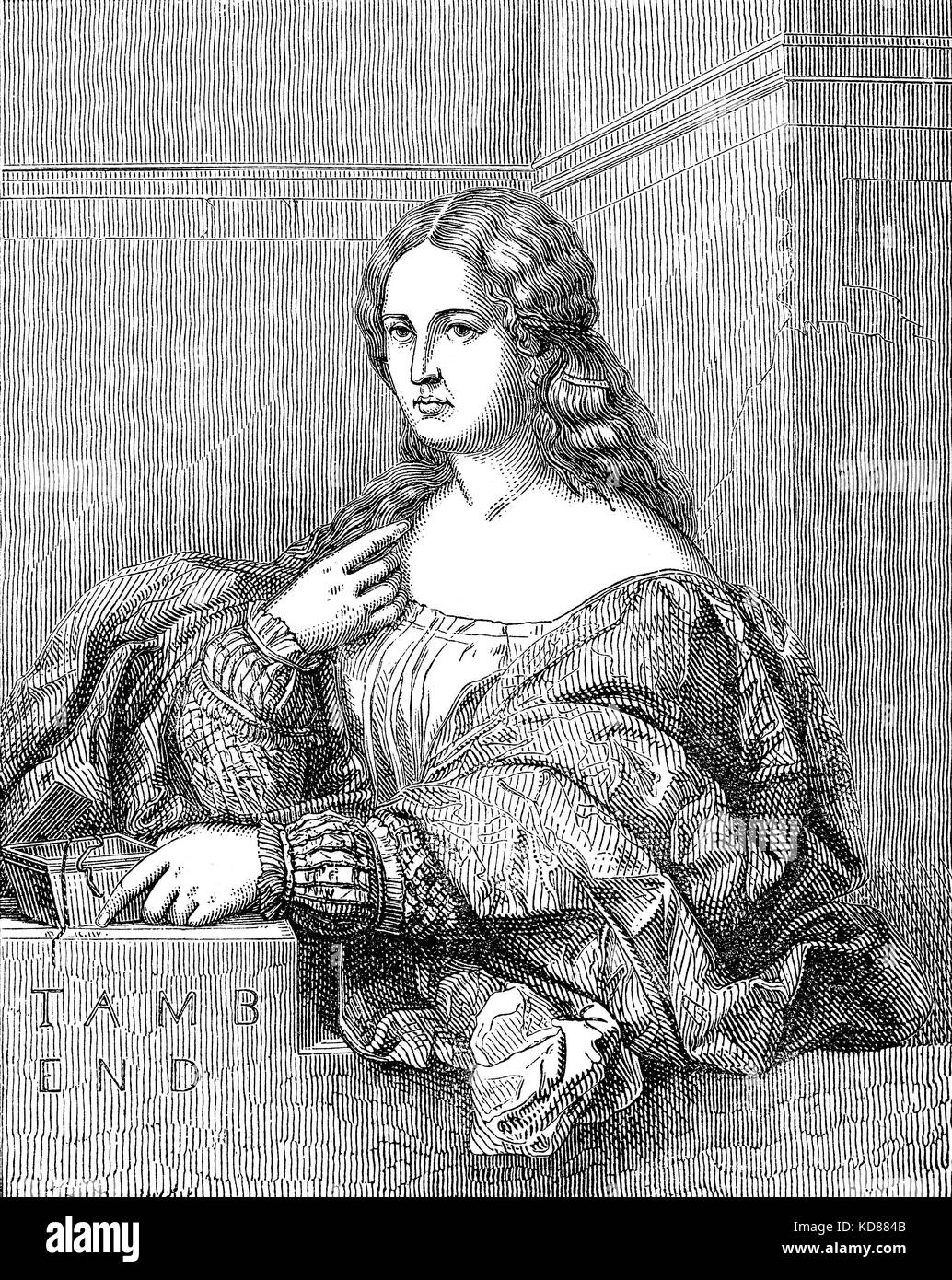 Matilde di Toscana, 1046 - 1115, sostenitore del Papa Gregorio VII durante l investitura polemiche Foto Stock