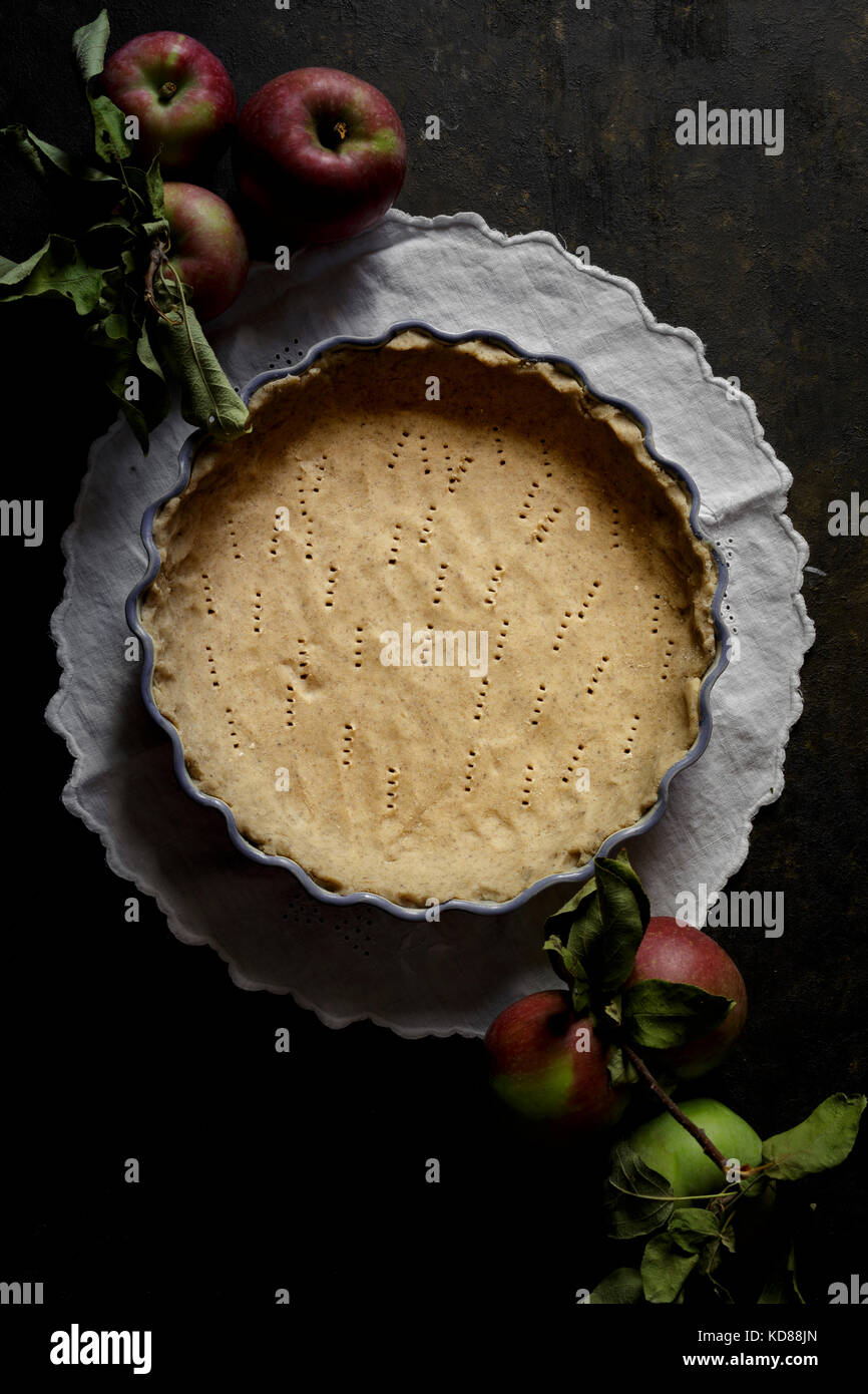 Torta di mele pasticceria caso Foto Stock