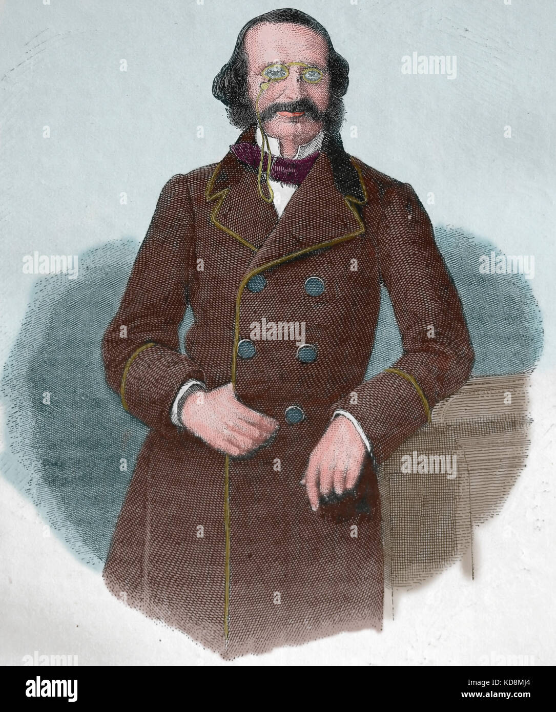 Jacques Offenbach (1819-1880). Compositore francese di origine tedesca. Periodo romantico. Incisione, 1883. Foto Stock