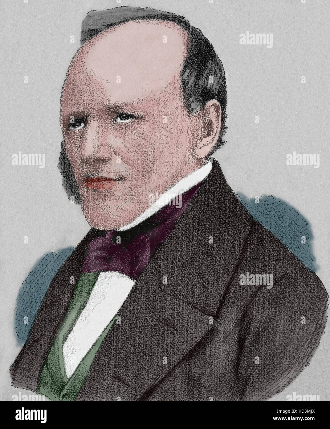 Charles Lyell (1797-1875). Geologo scozzese. Incisione, 1883. Foto Stock