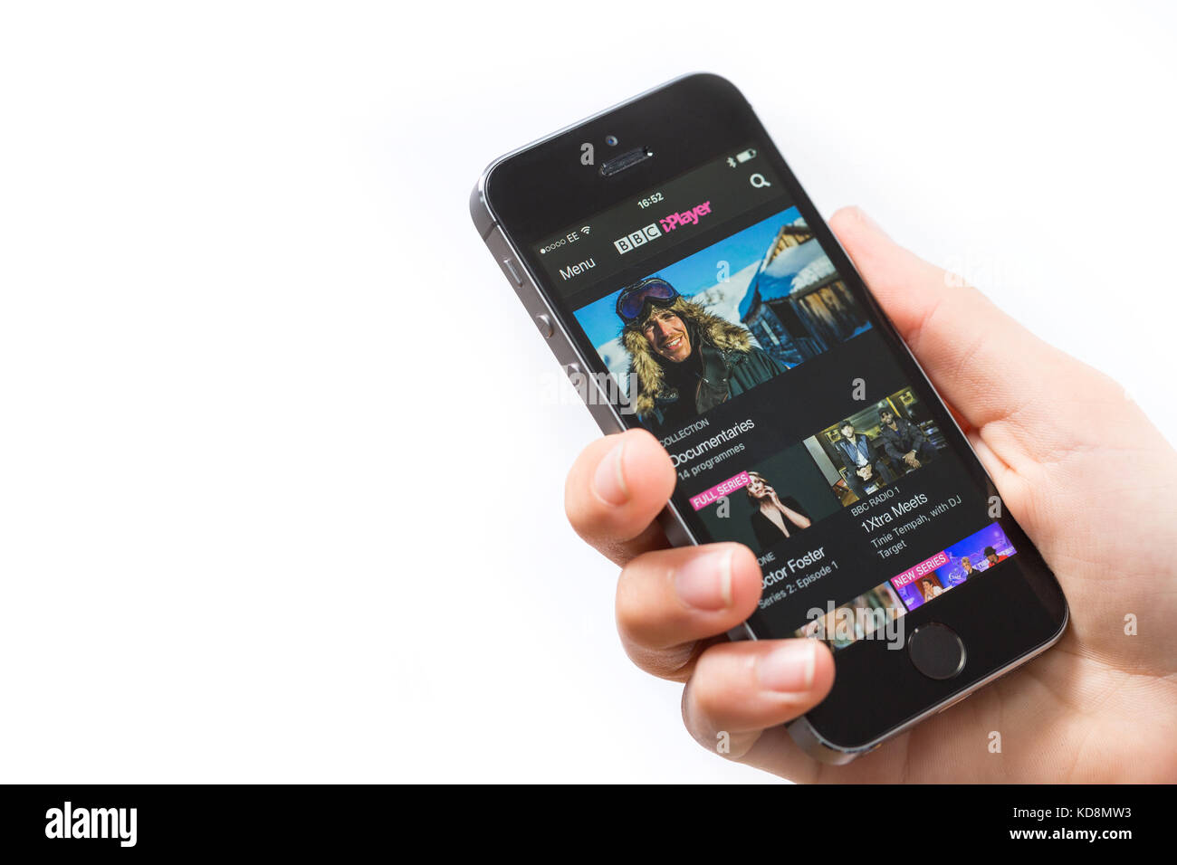 BBC iPlayer app su un telefono cellulare Foto Stock