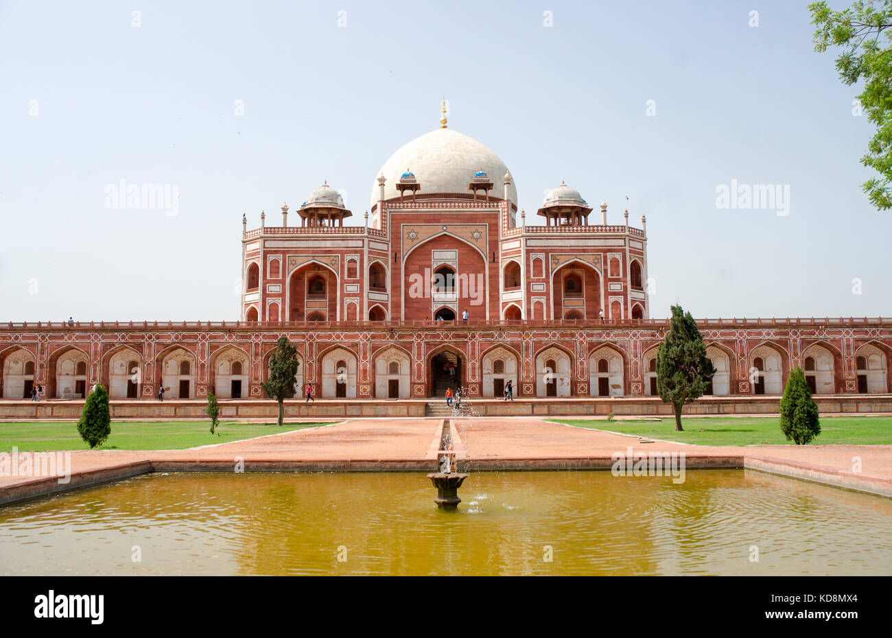 La tomba di Humayun (Maqbara e Humayun) è la tomba dell'imperatore moghul Humayun a nuova Delhi, in India. Foto Stock