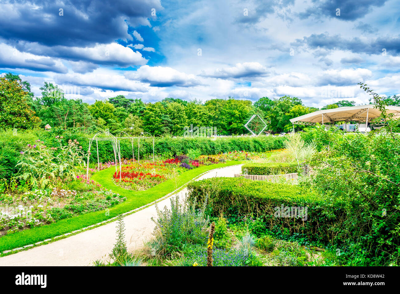 Parc Floral de Paris è un parco pubblico e giardino botanico situato entro il Bois de Vincennes nel dodicesimo arrondissement di Parigi, Francia Foto Stock