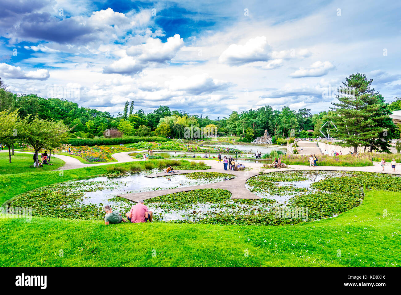 Parc Floral de Paris è un parco pubblico e giardino botanico situato entro il Bois de Vincennes nel dodicesimo arrondissement di Parigi, Francia Foto Stock