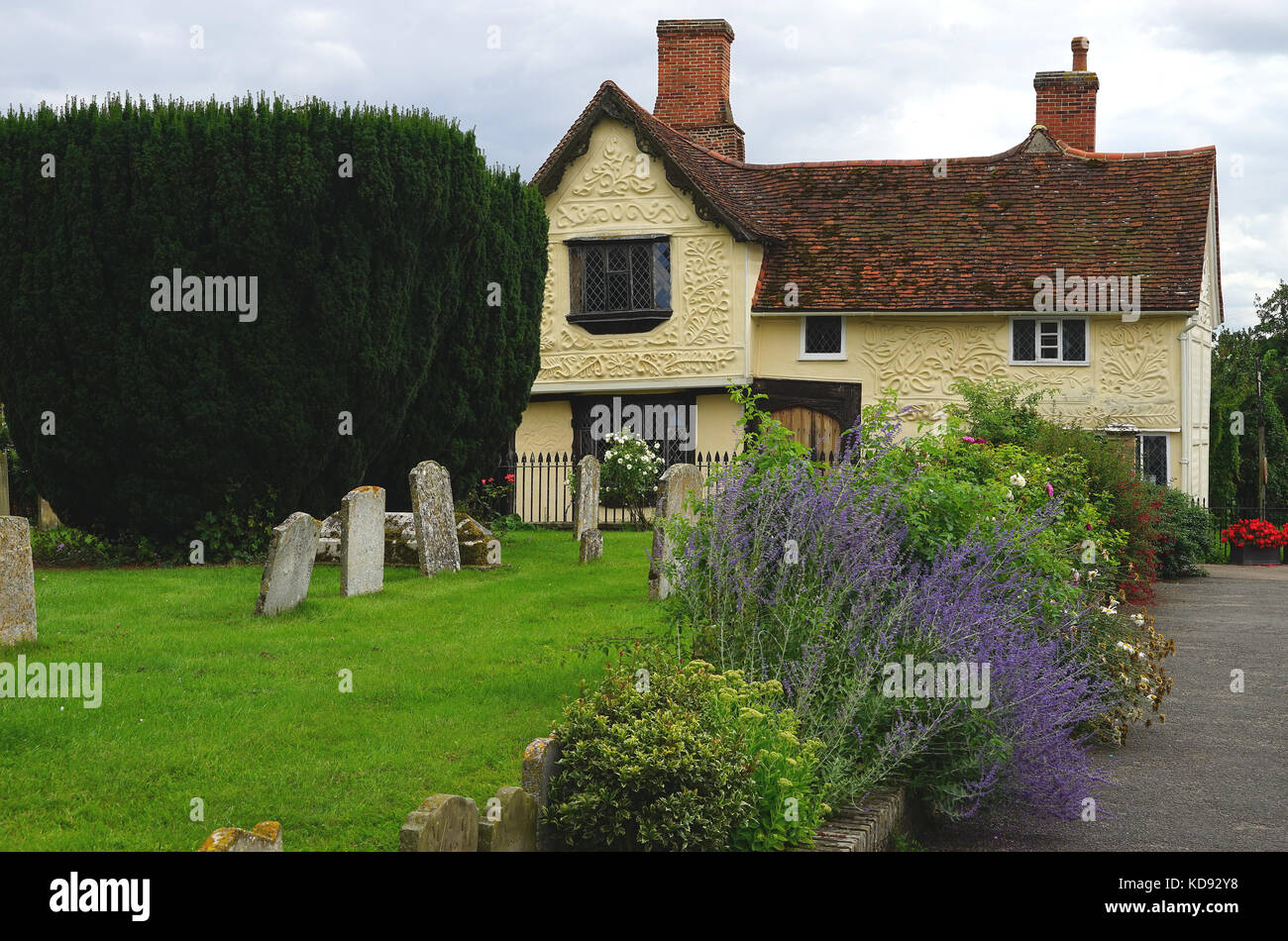 Il pargeted 'Antica casa' a Clare,Suffolk Foto Stock