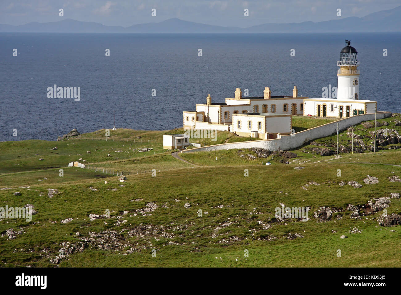 Faro di Neist Point, Isola di Skye, Scozia. REGNO UNITO. Foto Stock