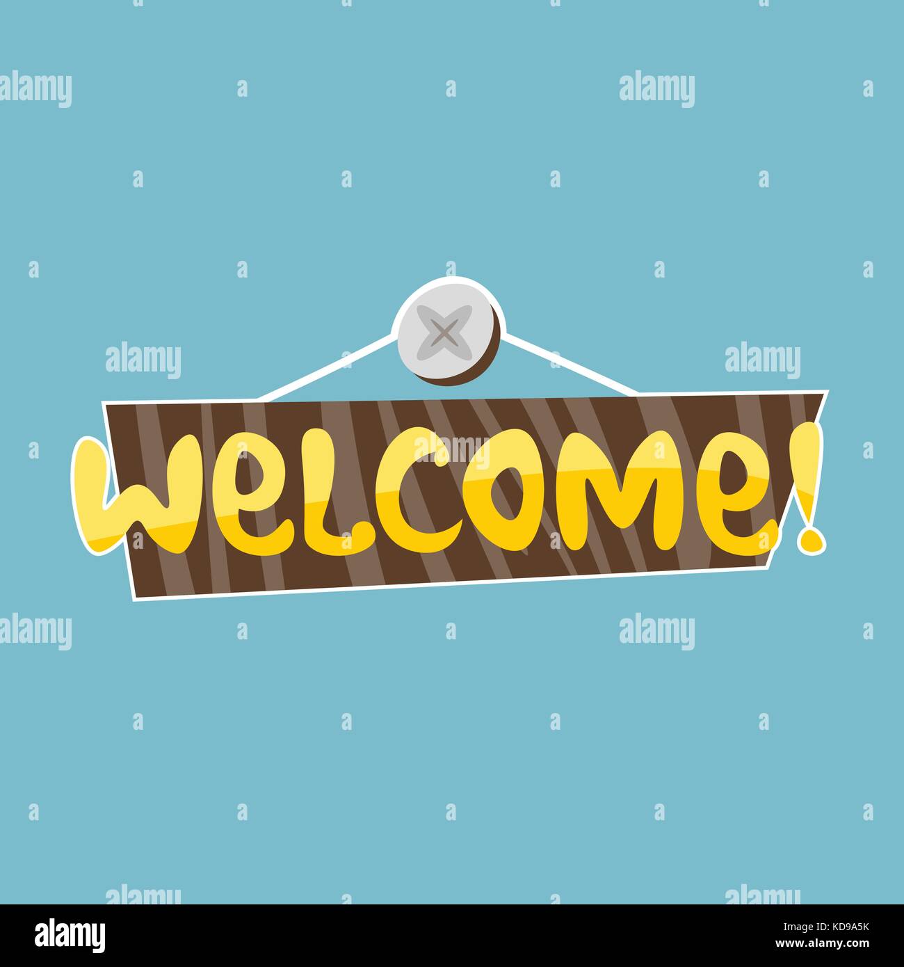 Benvenuti sticker social media messaggio di rete design badge Illustrazione Vettoriale