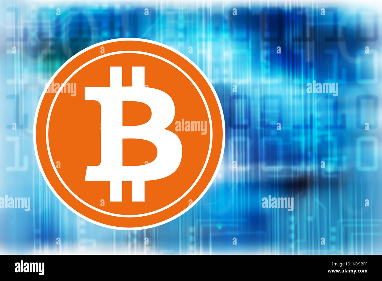 Bitcoin moneta virtuale o cryptocurrency Foto Stock