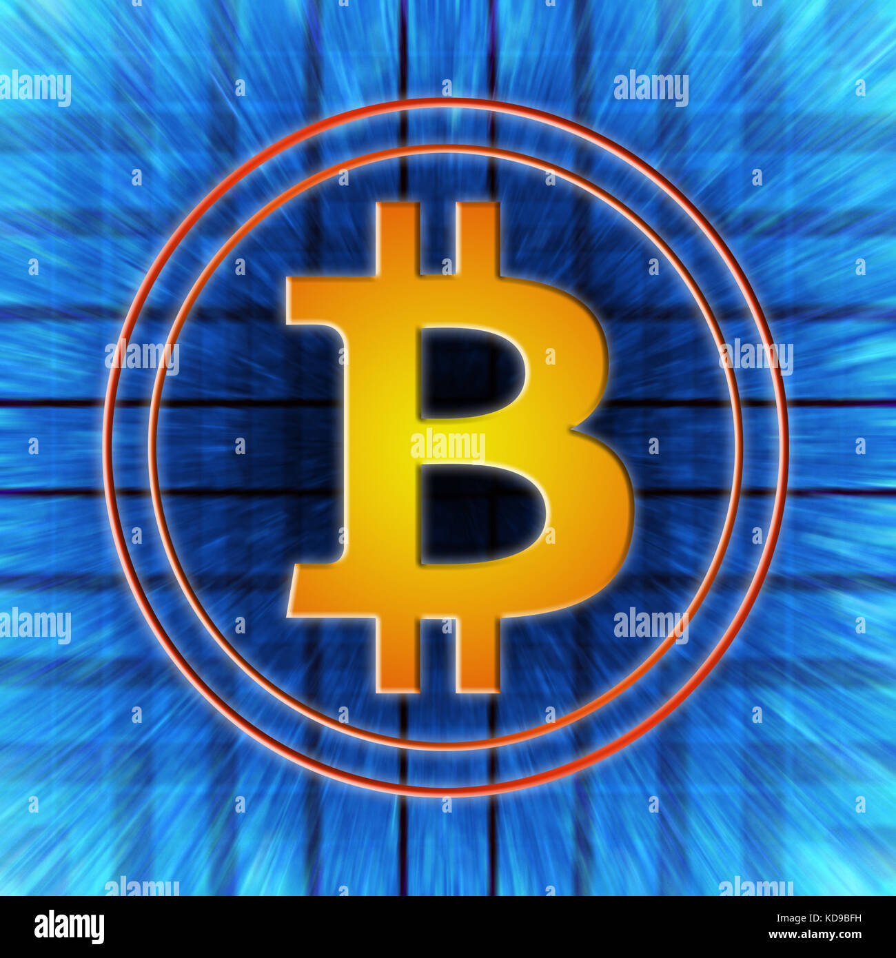 Bitcoin moneta virtuale o cryptocurrency Foto Stock