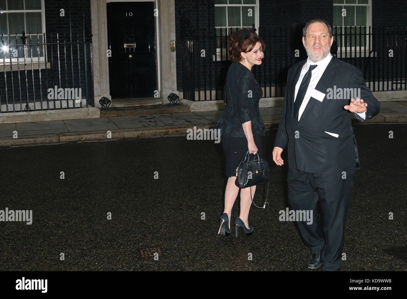 Helena Bonham Carter; Harvey Weinstein, migliori di Gran Bretagna industrie creative, Downing Street, Londra, Regno Unito, 30 giugno 2014, Foto di Richard Goldschmidt Foto Stock