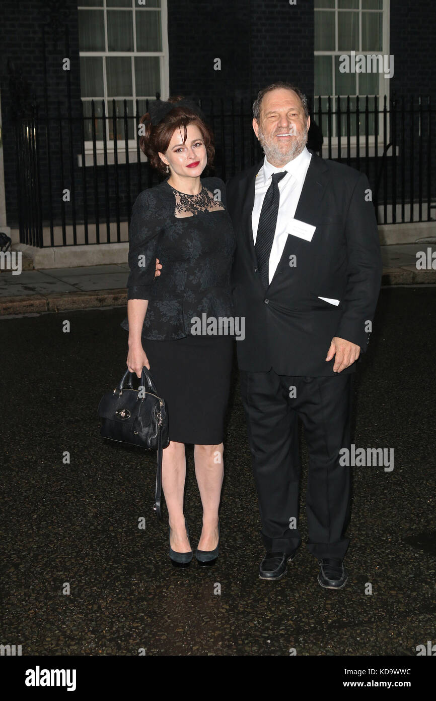 Helena Bonham Carter; Harvey Weinstein, migliori di Gran Bretagna industrie creative, Downing Street, Londra, Regno Unito, 30 giugno 2014, Foto di Richard Goldschmidt Foto Stock