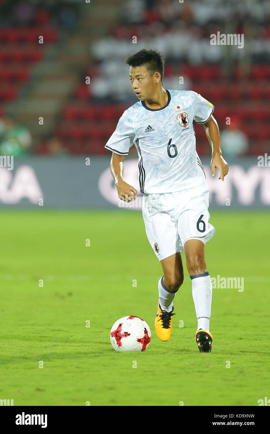 Guwahati, India. 11 ottobre 2017. Hinata Kida (JPN) calcio: Coppa del mondo FIFA U-17 India 2017 gruppo e partita tra Francia 2-1 Giappone all'Indira Gandhi Athletic Stadium di Guwahati, India . Crediti: AFLO/Alamy Live News Foto Stock