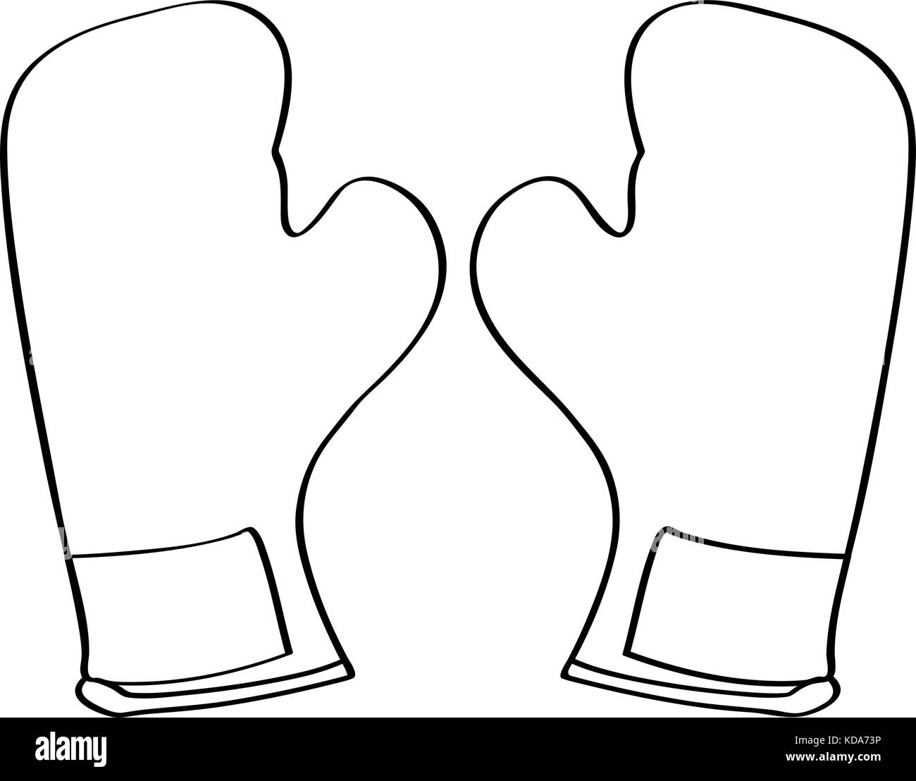 Paio di guanti da boxe Illustrazione Vettoriale