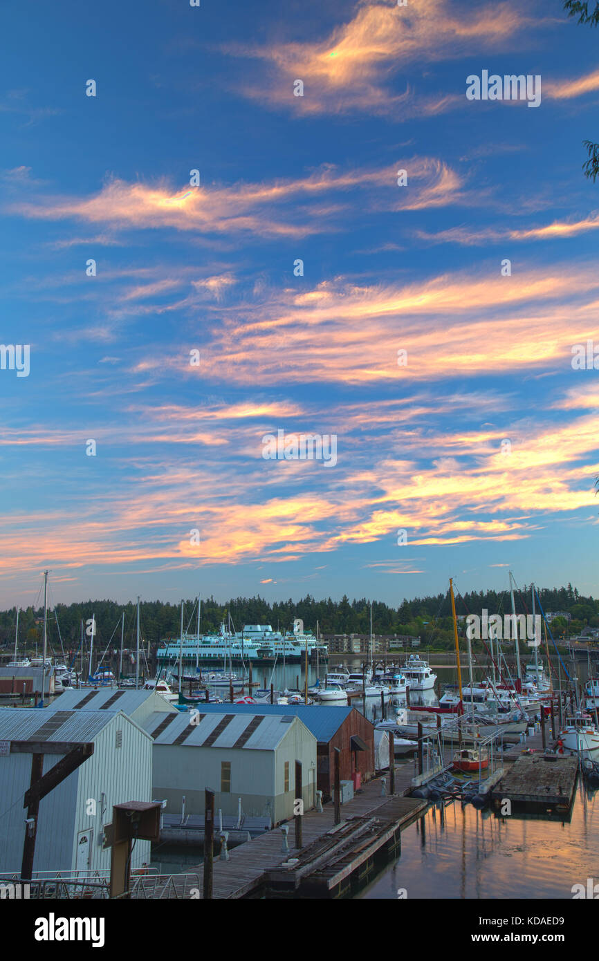 Eagle Harbor, Bainbridge Island, Washington Foto Stock