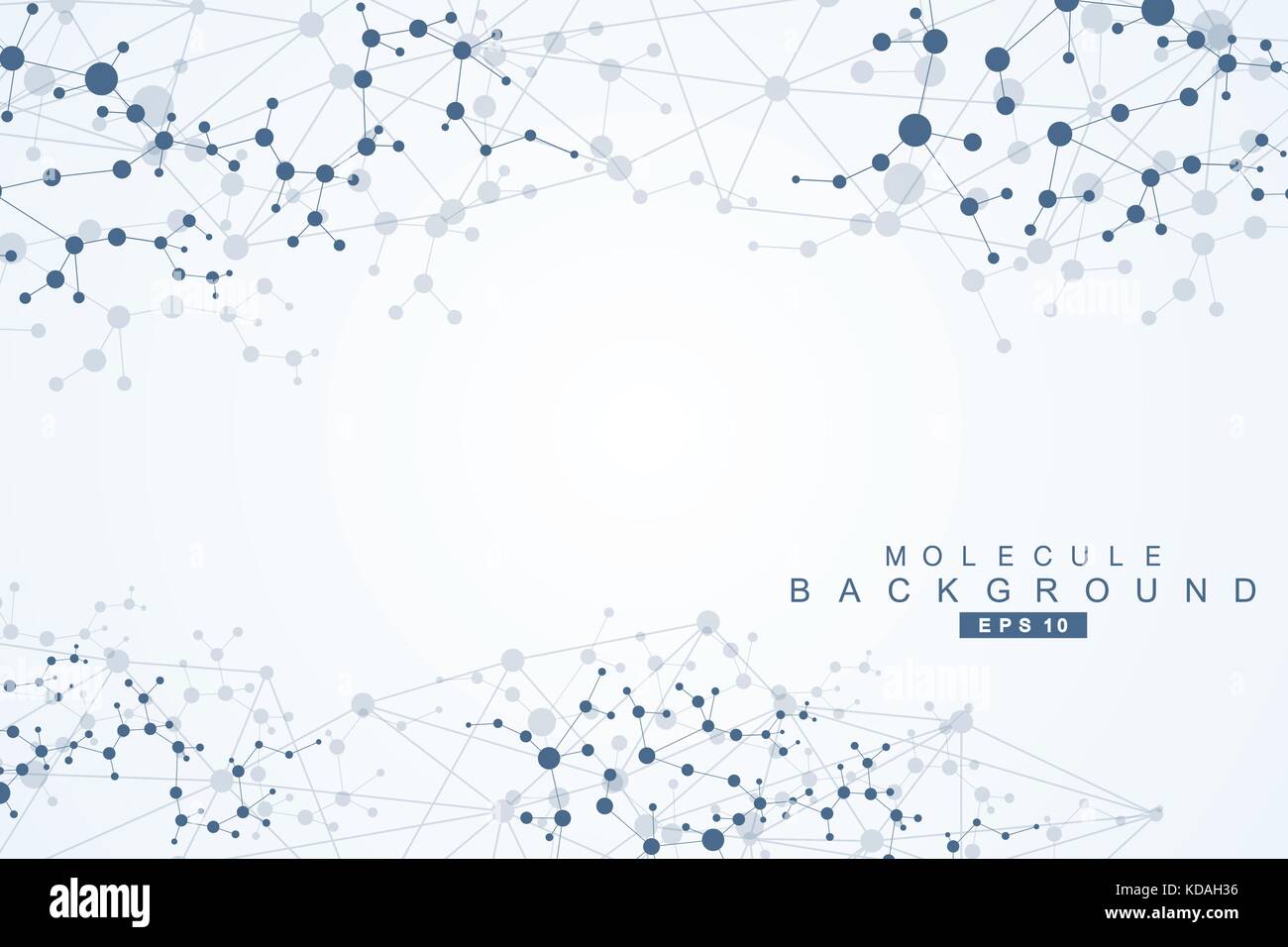 Molecola di struttura e di comunicazione. dna, Atom, neuroni. concetto scientifico per il tuo design. linee collegate con punti. medical, tecnologia chimica, scienza dello sfondo. illustrazione vettoriale. Illustrazione Vettoriale