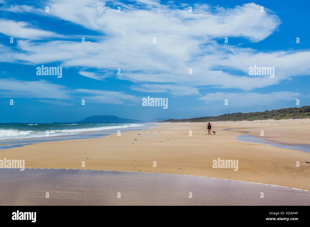 Australia, Nuovo Galles del Sud, metà costa nord, Port Macquarie, dalla spiaggia del Faro Foto Stock