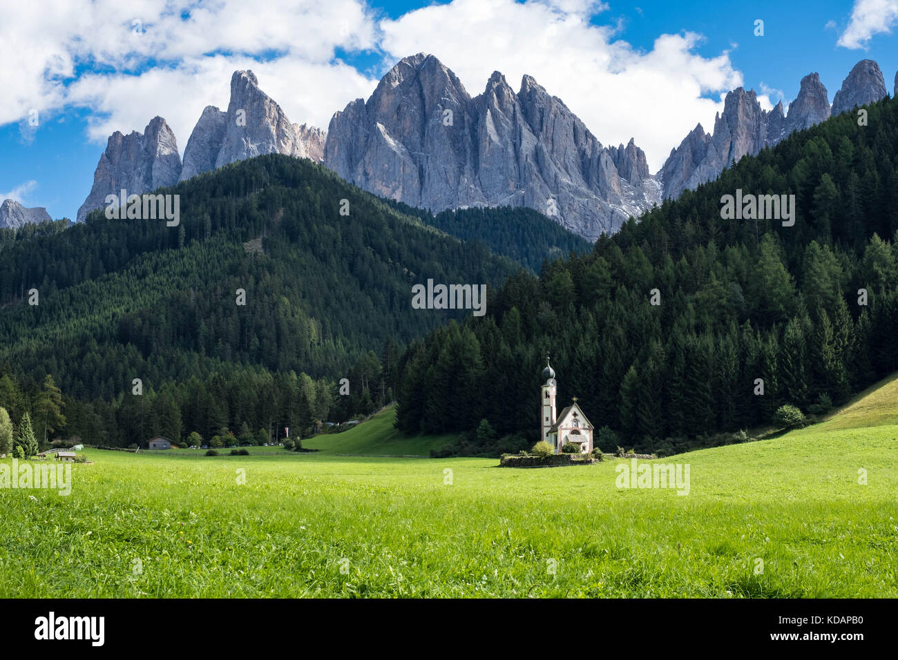 Chiesa, Santa Maddalena, Funes, Trentino-Alto Adige, Italia Foto Stock