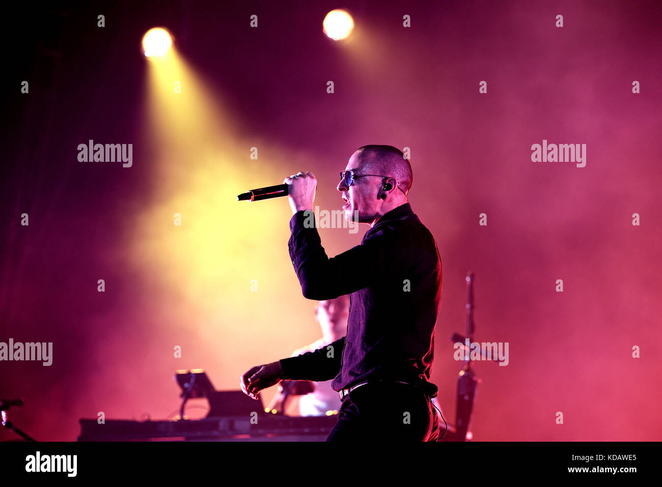 MADRID - Jun 22: Linkin Park (music band) eseguire in concerto presso il Download (musica heavy metal festival) il 22 giugno 2017 a Madrid, Spagna. Foto Stock