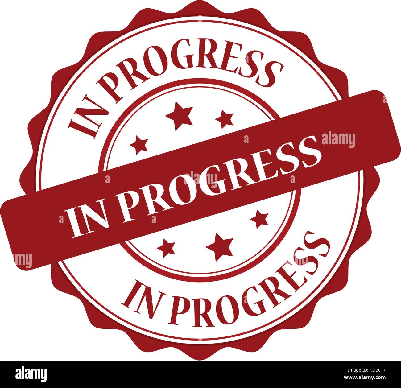 In corso rosso illustrazione del timbro Illustrazione Vettoriale