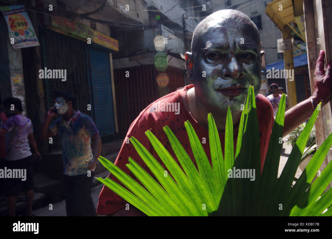 Holi o phagwah è un famoso festival di primavera. holi commemora il massacro del demoness holika dal signore Vishnu è devoto prahlad. Così, il festiva Foto Stock