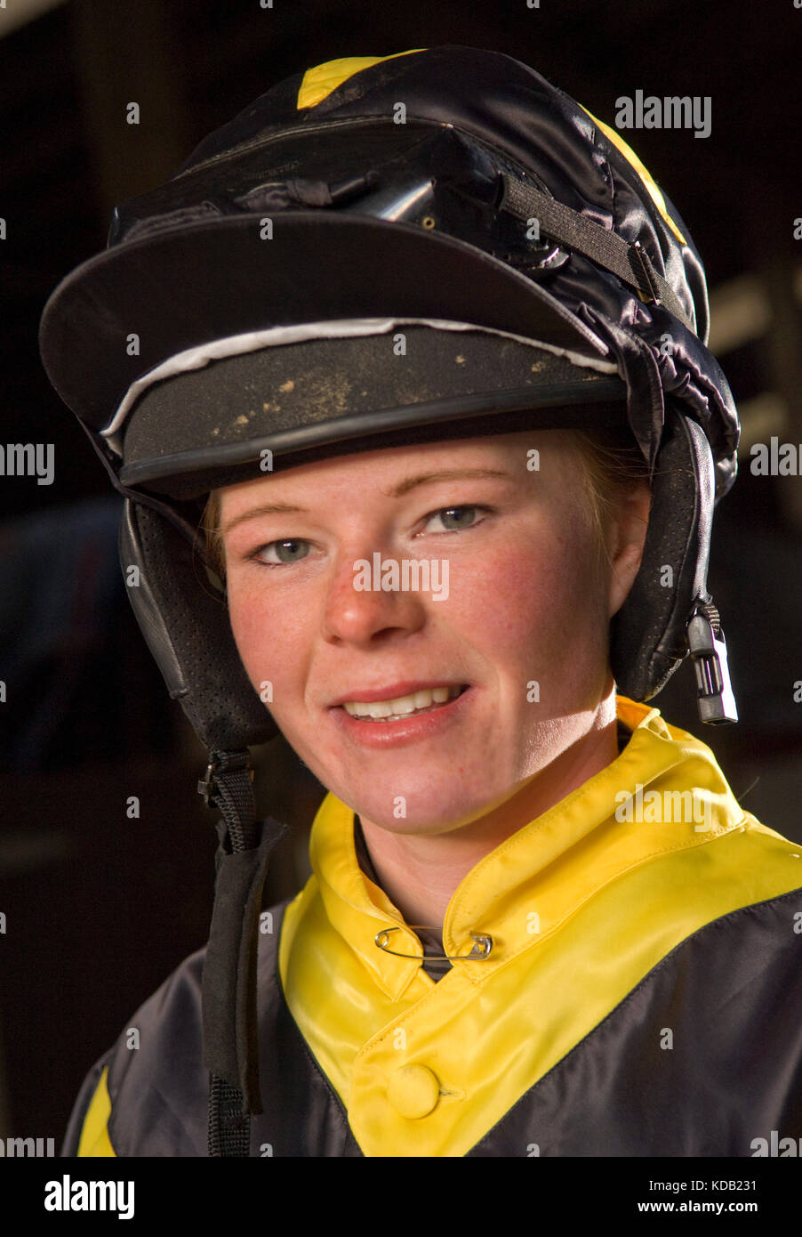 Jess Jockey Westwood con il suo cavallo 'Monkerty Tunkerty'. Foto Stock