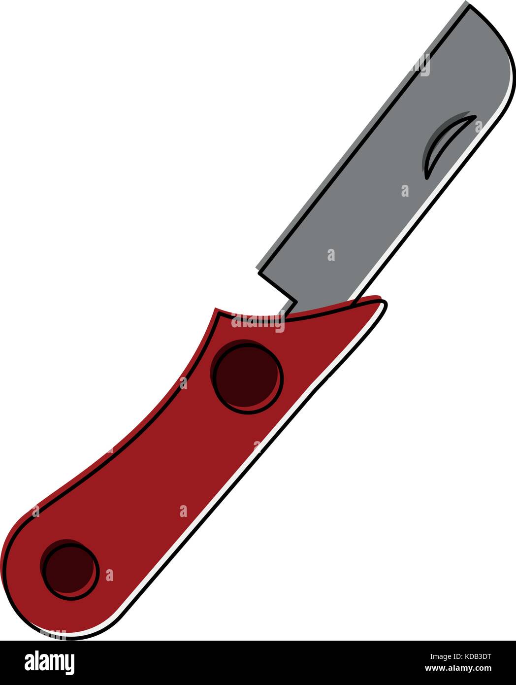 Switchblade coltello immagine icona Illustrazione Vettoriale