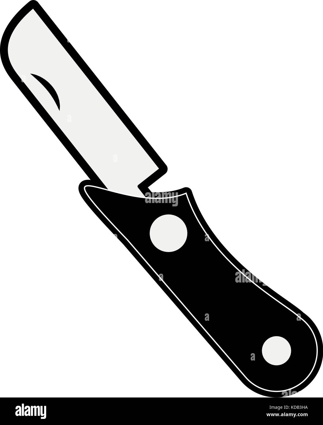 Switchblade coltello immagine icona Illustrazione Vettoriale