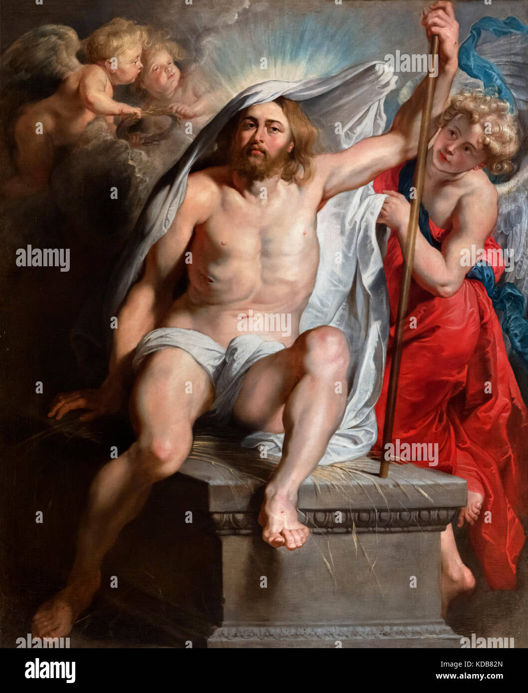 Cristo è risorto da Peter Paul Rubens (1577-1640), olio su tela, c.1615-1616 Foto Stock