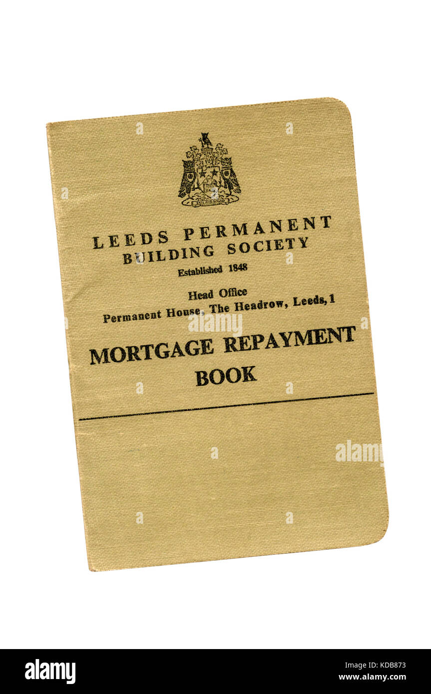 La costruzione della società libretto. La Leeds edificio permanente della società. Conto ipotecario. 1969-1979. Foto Stock