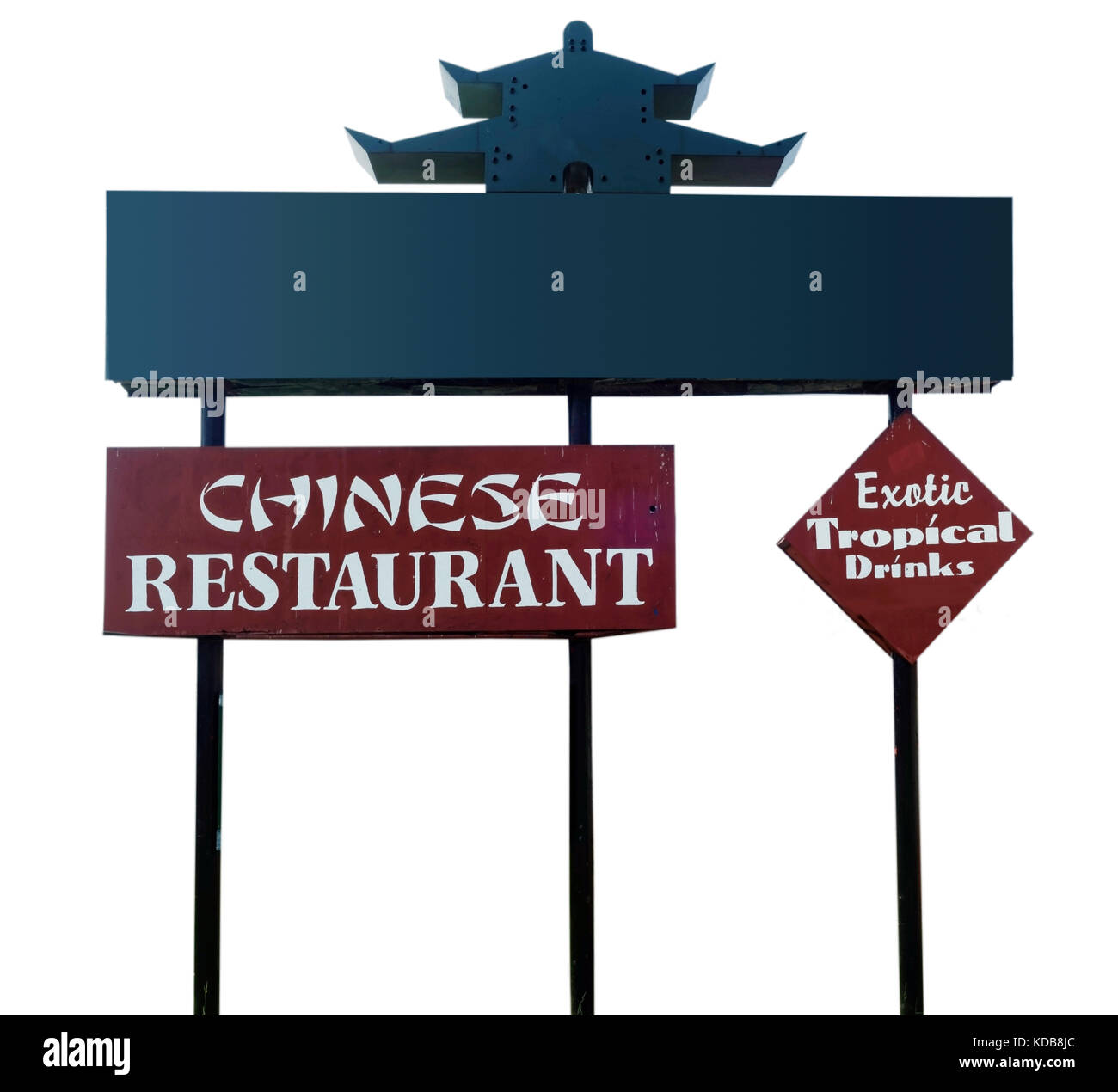 Vintage ristorante cinese segno. isolato Foto Stock