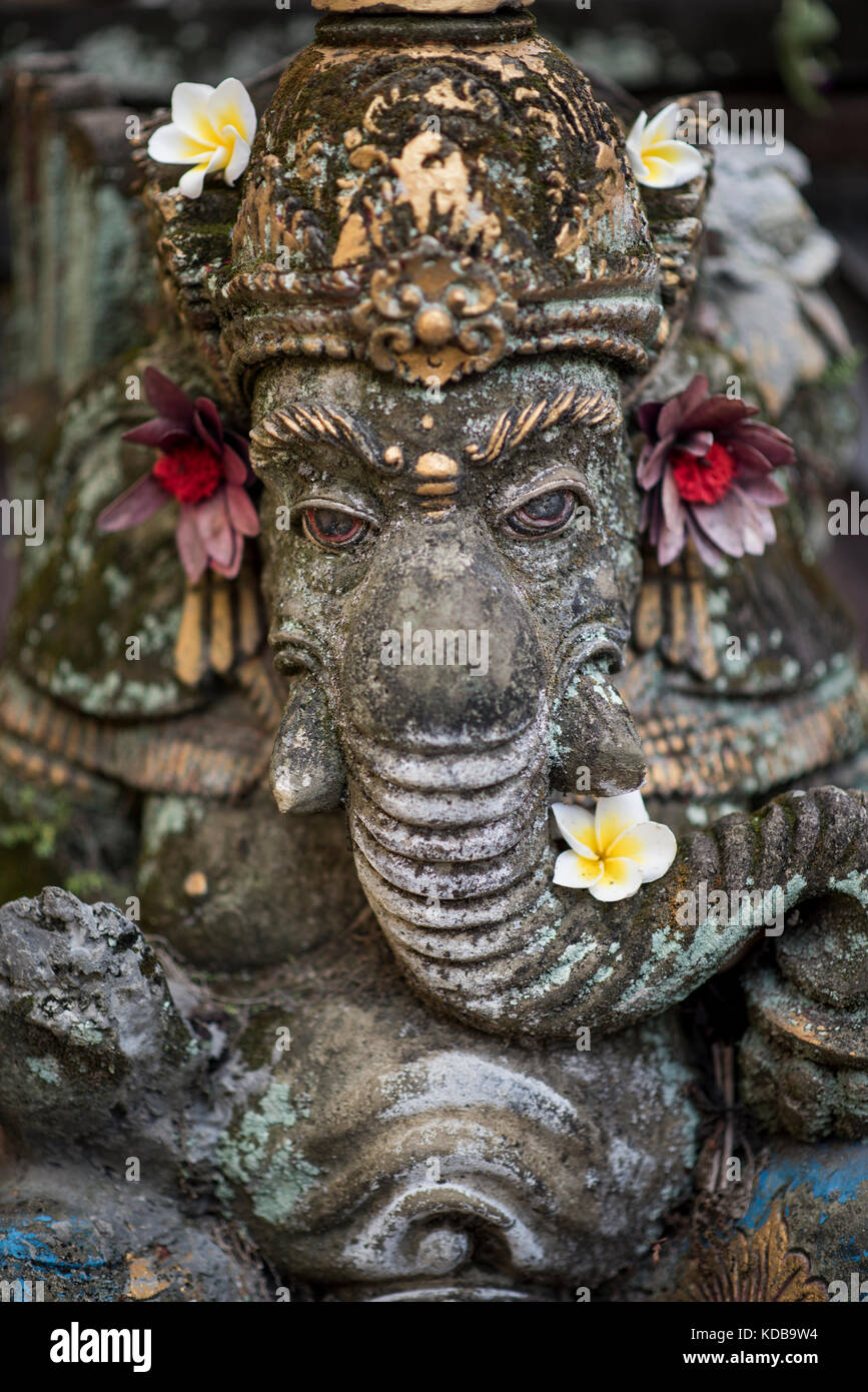 Gog indù ganesha scultura in pietra, Ubud, Bali, Indonesia. Foto Stock