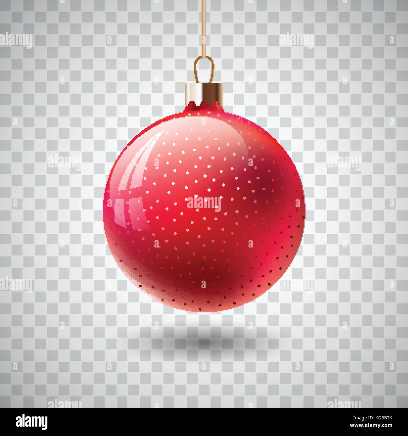Foto Su Palla Di Natale.Rosso Isolato Palla Di Natale Su Sfondo Trasparente Illustrazione Vettoriale Immagine E Vettoriale Alamy