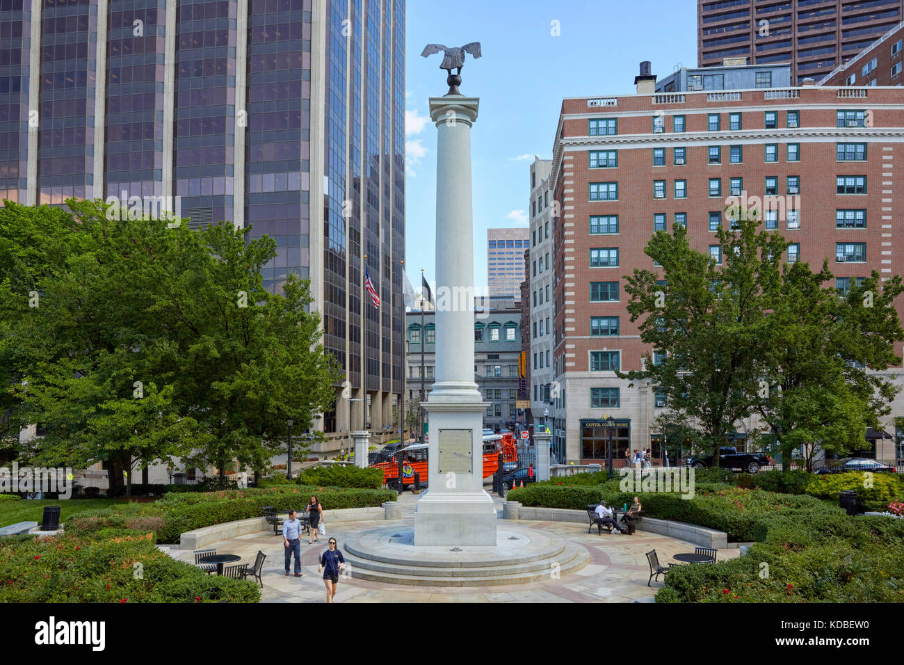 Beacon Hill monumento, Ashburton Park, Bowdoin Street, Boston, Massachusetts, STATI UNITI D'AMERICA Foto Stock